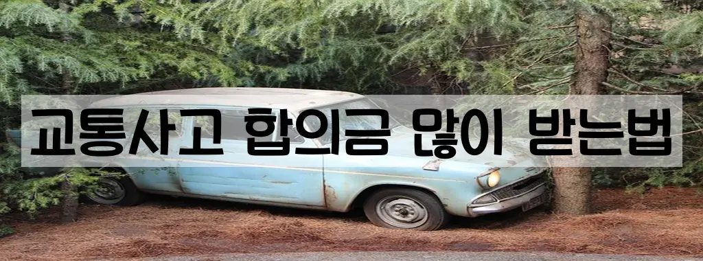 교통사고 합의금 많이 받는법