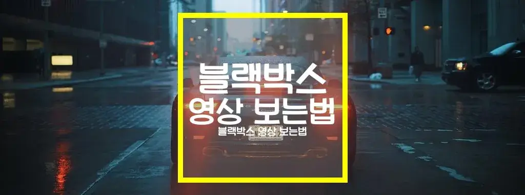 블랙박스 영상 보는법