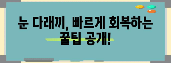 눈 속 다래끼 | 즉각 완치하는 5가지 비결