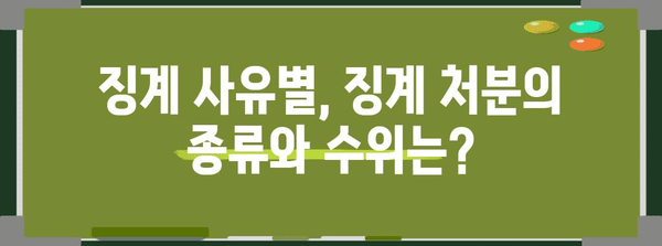 공무원 징계 종류| 유형별 상세 설명 및 징계 절차 가이드 | 공무원, 징계, 징계 사유, 징계 절차, 징계 처분