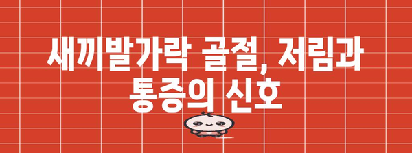 새끼발가락 골절 의심 시, 저림과 통증 알아보는 방법