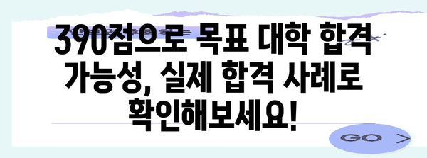 수능 표준점수 390점으로 갈 수 있는 대학은? | 2024학년도 대입, 합격 가능성 높은 대학 리스트