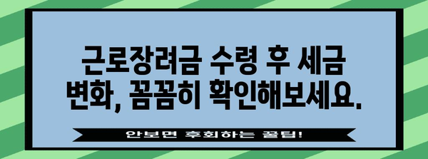 근로장려금 수령 후 조세 결과 파악하기