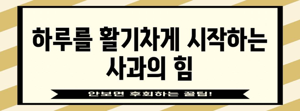 아침 사과 기적 | 건강을 채우는 5가지 놀라운 효능