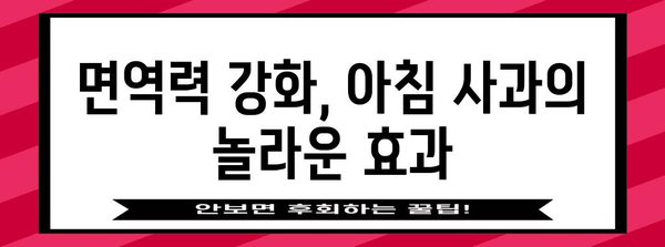 아침 사과 기적 | 건강을 채우는 5가지 놀라운 효능