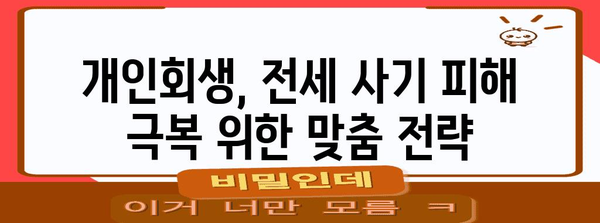 전세 사기 피해자를 위한 개인회생 극복 가이드