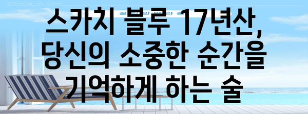 스카치 블루 17년산 | 잊지 못할 추억을 담은 한 잔의 매력