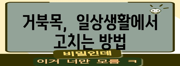 거북목 해결법 | 원인부터 운동까지