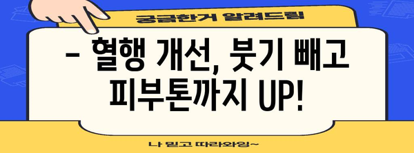 얼굴 붓기 SOS | 혈행 개선으로 혈색 좋은 피부 되찾기