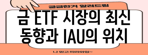 미국 금 ETF IAU 수익률 및 최신 동향