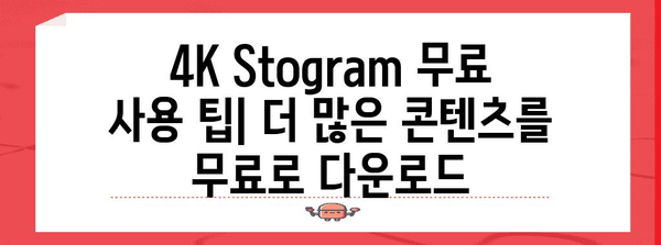 인스타그램 콘텐츠 다운로드 꿀팁 | 4K Stogram 활용법