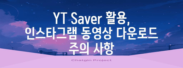 YT Saver로 인스타그램 동영상 다운로드 마스터하기 | 쉬운 방법과 주의 사항