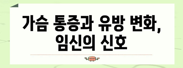 임신 초반 증상 가이드 | 배통, 가슴통증, 대처법