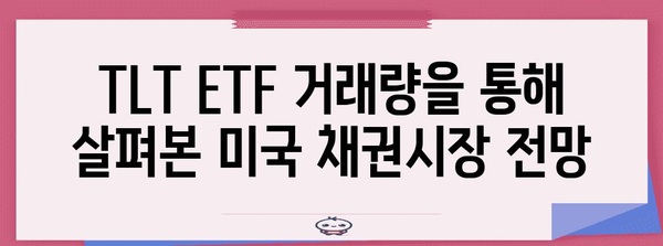 TLT ETF 거래량 분석 | 미국 채권시장 미래 전망