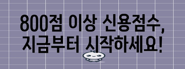 신용점수 극대화 | 800점 이상 달성 가능한 전략