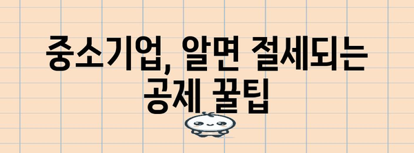 공제금 활용으로 세금 절약하기 | 중소기업을 위한 꿀팁