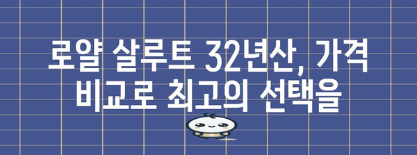 로얄 살루트 32년산 가격 비교 | 용량별 선택 안내