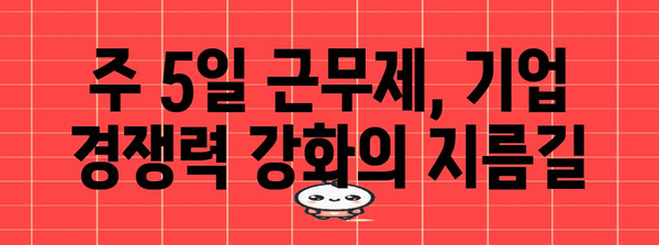 주 5일 근무제 시행| 성공적인 도입을 위한 실질적인 가이드 | 근무 환경 개선, 생산성 향상, 직원 만족도