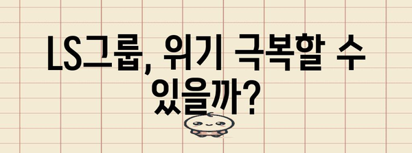 LS그룹 폐업 소동 | 진실 파헤치기