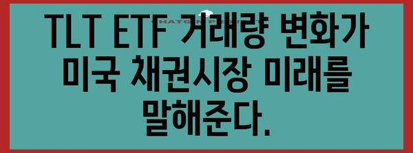 TLT ETF 거래량 분석 | 미국 채권시장 미래 전망