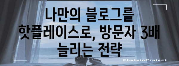 티스토리 블로그 방문자 3배 늘린 비결