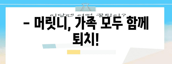 머릿니 퇴치 | 원인, 증상, 효과적인 치료법