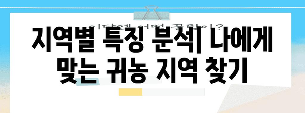 귀농 성공을 위한 부동산 투자 전략 | 지역 현황과 투자 안내