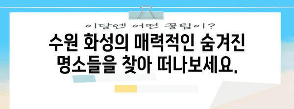 수원 일일 여행 가이드 | 화성 탐방, 거리 음식 즐길거리