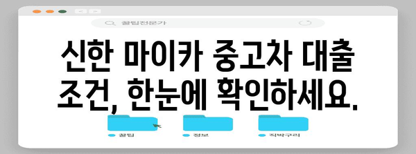 신한 마이카로 중고차 쉽게 대출 받기 | 완벽 가이드