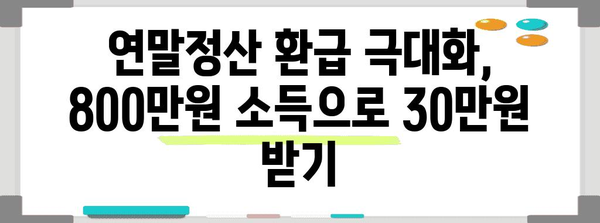 연말정산 꿀팁 | 800만원에서 30만원 환급 비법