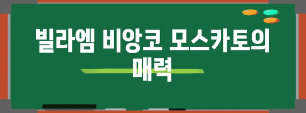 디저트와 환상의 만남 | 빌라엠 비앙코 모스카토 페어링 가이드