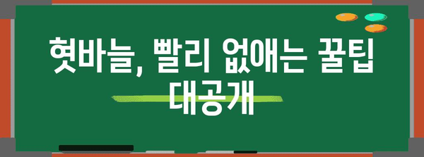 혓바늘 없애는 완벽한 방법 | 원인과 대처법