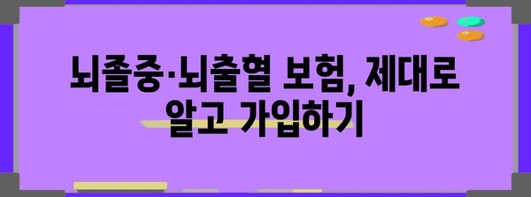 뇌졸중·뇌출혈 보장 가이드 | 한번에 안심 보호하기!