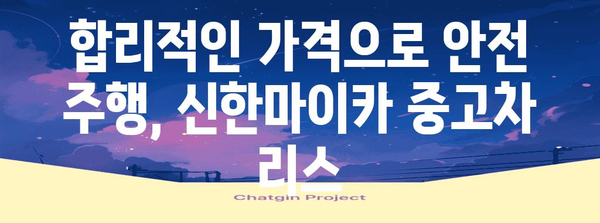 신한마이카 중고차 리스로 안심 주행, 안전 장비 추가 옵션