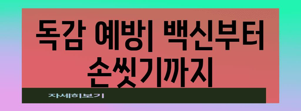 독감 퇴치 가이드 | 증상, 예방법, 빠른 완치 팁