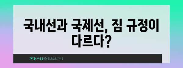 비행기 기내 안전 가이드 | 허용/금지 반입 물품 국내/해외 차이