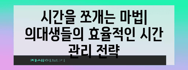 수능 만점 의대생들의 공부 비법| 시간 관리, 학습 전략, 동기 부여 | 수능, 의대, 공부법, 성공 전략