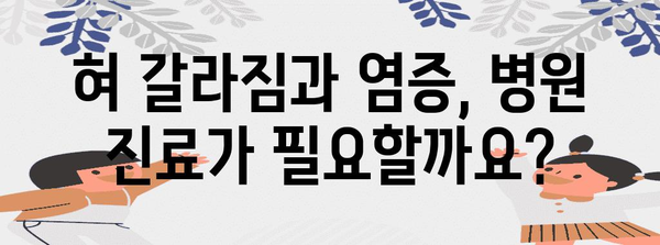 혀뿌리 갈라짐과 혓바닥 염증 완화 꿀팁