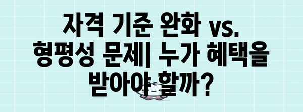 근로장려금 자격 확대를 위한 주장과 반대 의견