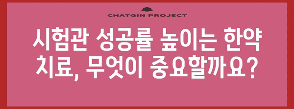 시험관 실패 개선 한약 치료사 공식 가이드