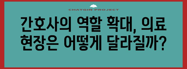 간호법 개정안, 나에게 어떤 변화가 있을까요? | 간호법 개정, 간호사, 의료 현장, 변화, 영향, 분석