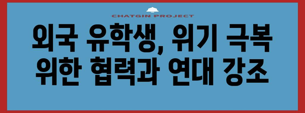 사학연금 위기 속의 외국 유학생을 위한 대책