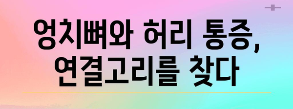 엉치뼈와 허리 통증의 상관관계 파악 | 위치파악과 통증 정확히 찾기