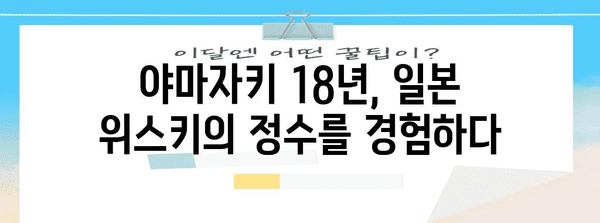 일본 위스키 아마추어를 사로잡은 도쿄 바투어의 야마자키 18년