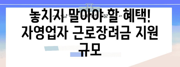 근로장려금을 위한 자영업자 가이드