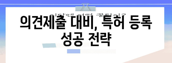 특허 등록 성공 키 | 의견제출 회피를 위한 전략 탐색