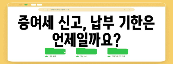 증여세 신고 및 납부 기한 | 빠뜨리지 않기 위한 알림