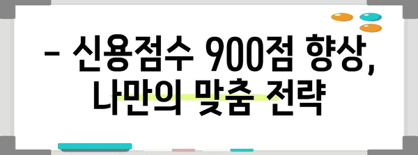 신용점수 900점 만들기 전략 | 신용대출 문턱 낮추는 길