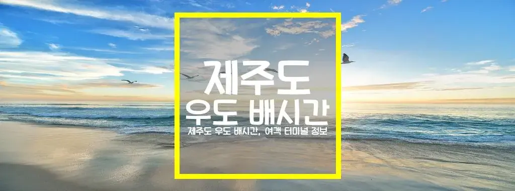 제주도 우도 배시간